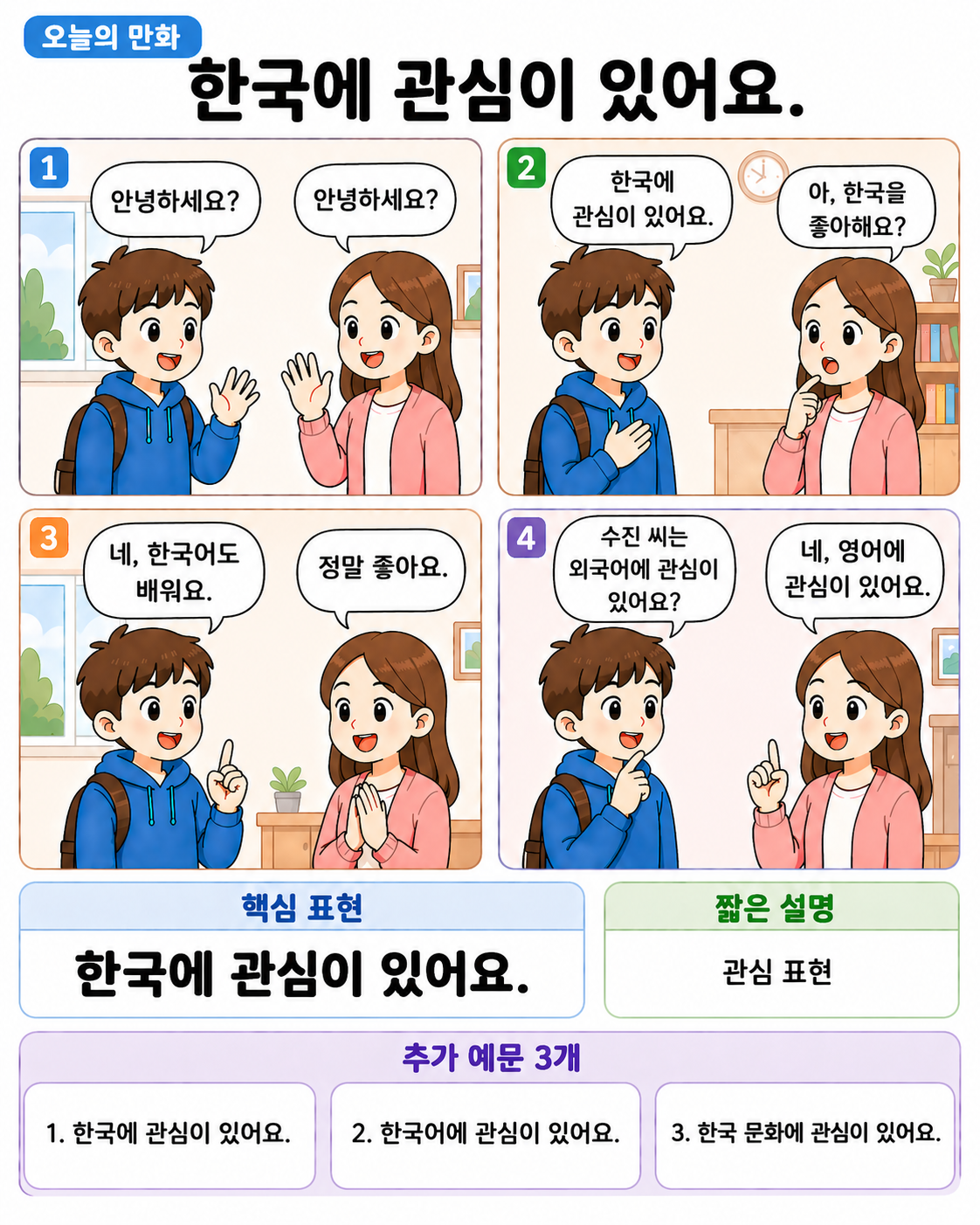 Day 011 | 한국에 관심이 있어요.