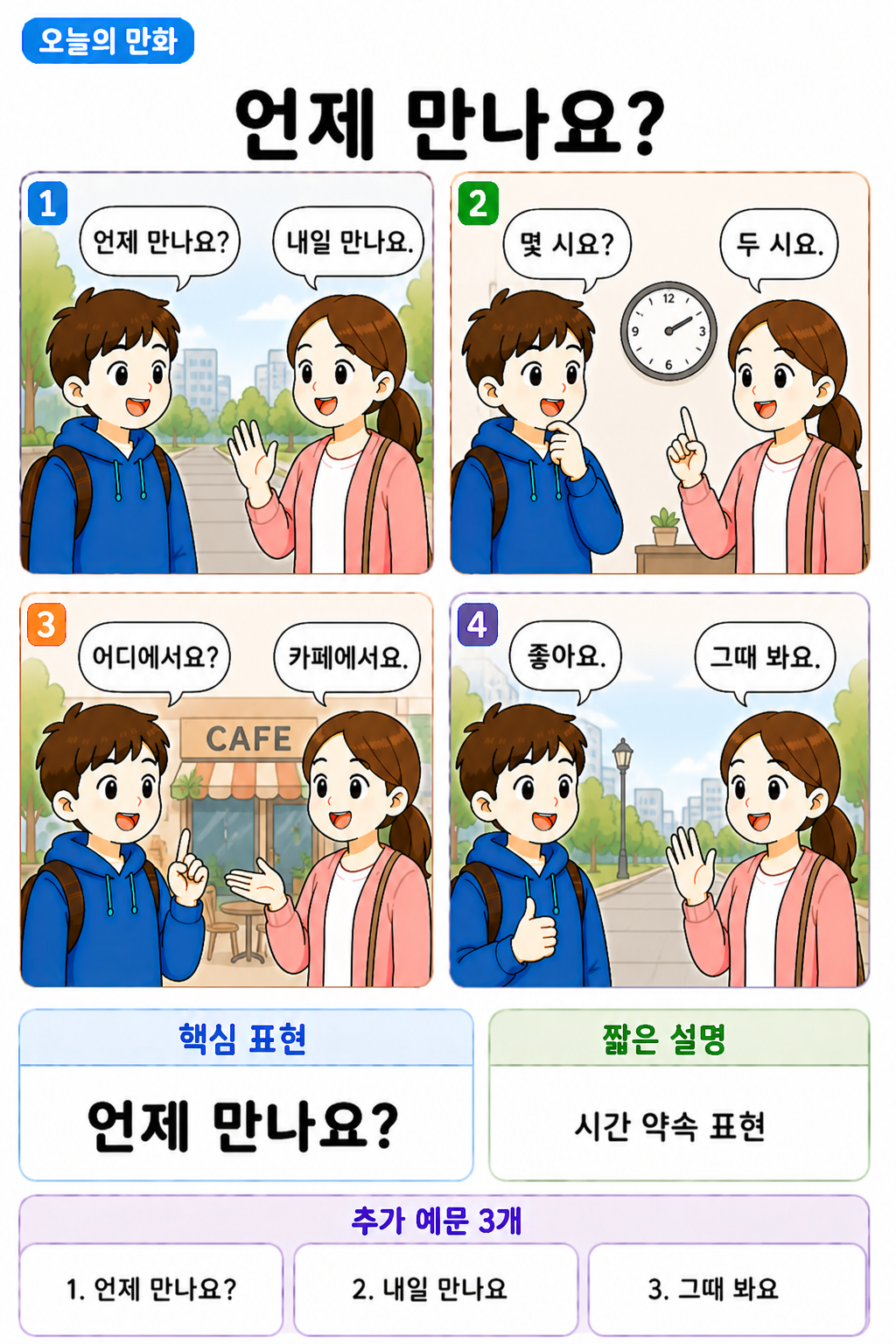 Day 024 | 언제 만나요?